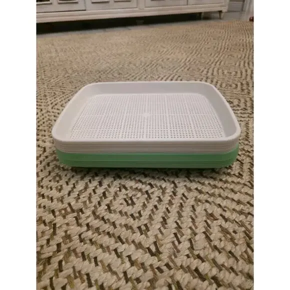 4 Pcs Seed Sprouter Tray with Drain Holes for Microgreens Growing Kit - Picture 6 of 16